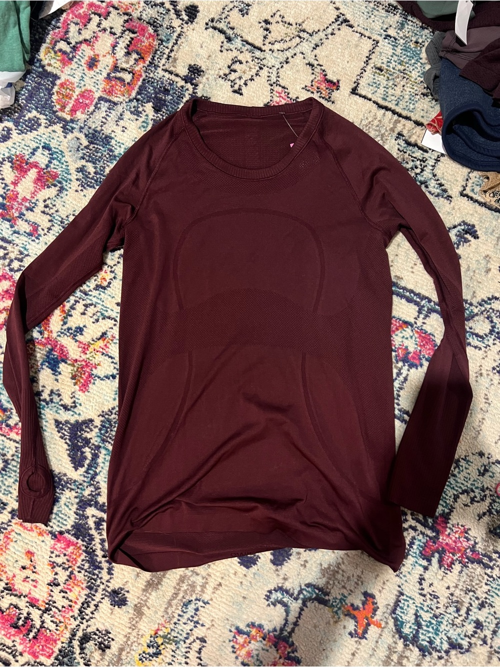 lululemon athletica Long Sleeve Top - Burgundy Plum